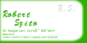 robert szito business card